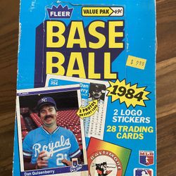 1984 Fleer Cello Box Unopened 24 Packs