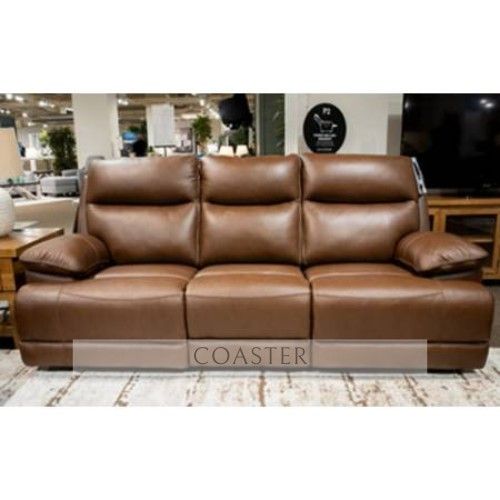 Ellington Upholstered Padded Arm Sofa Dark Brown