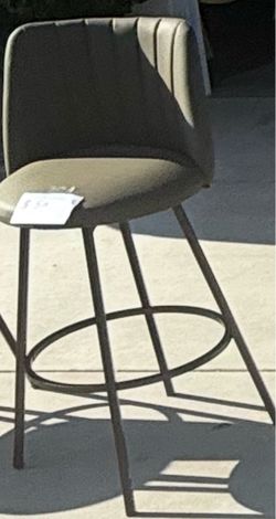 Modern Upholstered Bar Stool with Metal Frame