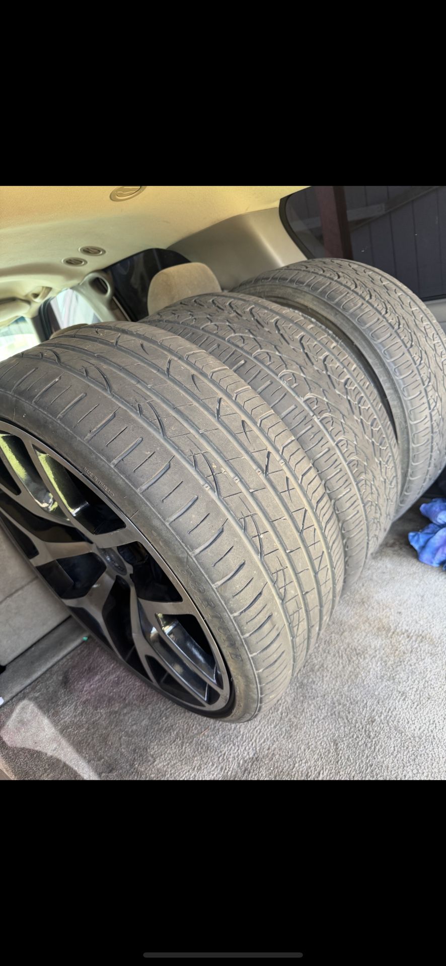 24s snowflakes wheels 6 lugs 275 tire 