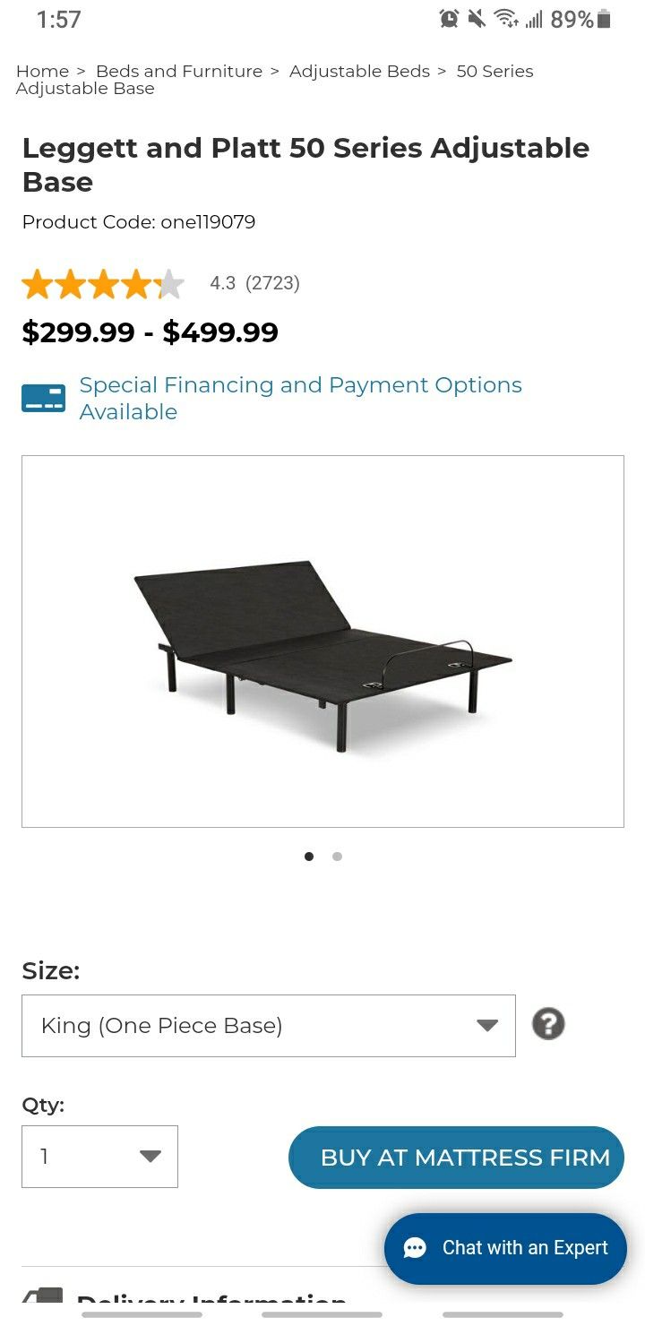 Leggett And Platt 50 Series Adjustable Base(king)