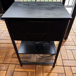 Black Nightstands Set of 2 