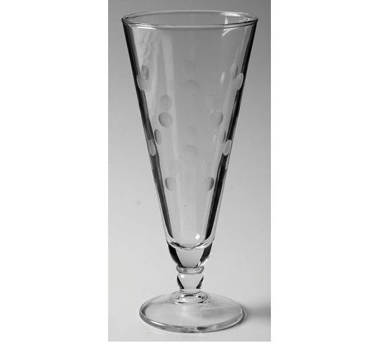 Vintage Polka Dot Pilsner Glass 7.5"