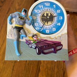 Vintage Batman & Robin Talking Alarm Clock 1975