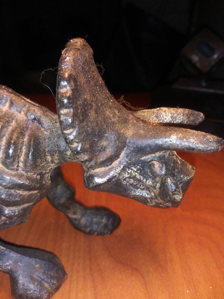 Vintage Heavy Cast iron Triceratops Sculpture
