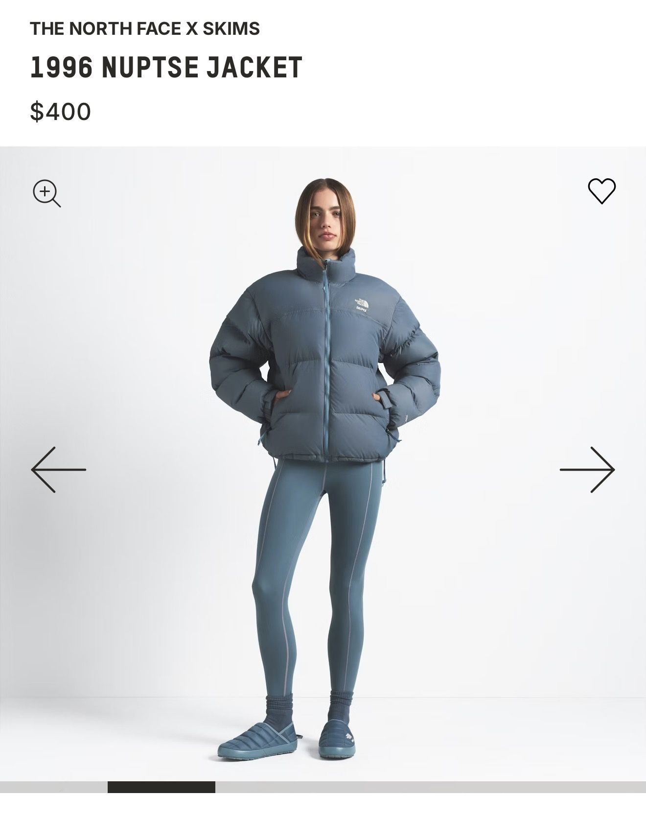 Skims The North Face 1996 Nuptse Jacket Limited Edition Kyanite