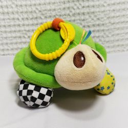 Playtex Baby Turtle Teether Plush Stuffed Animal Toy 8" .