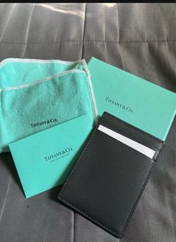 Tiffany & Co. Black Leather Card Holder