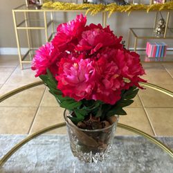 Princess house vase, flower arrangement