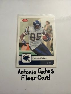 Antonio Gates San Diego Chargers Hall of Fame TE Fleer Card.