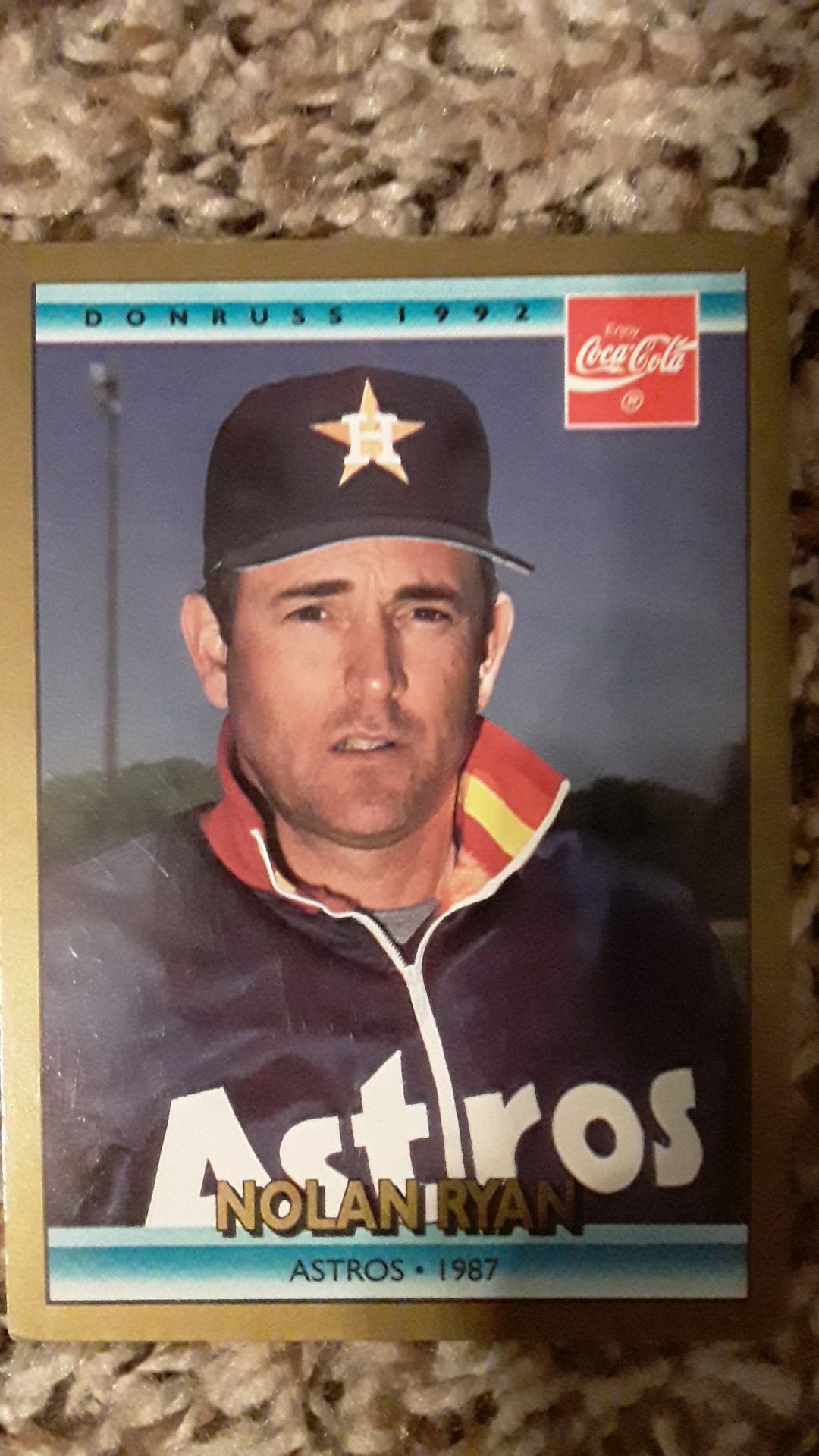 Nolan Ryan Baseball Card Astros 1987