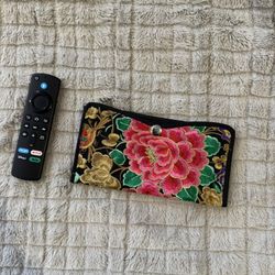 Floral Embroidered Wallet