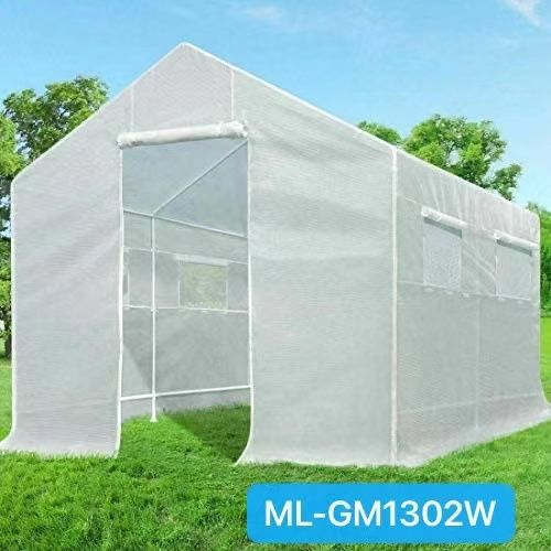 10x9x8 ft Portable Tunnel Greenhouse for Outdoors 2 Zipper Mesh Doors Large Walk-in Garden Plant Greenhouse