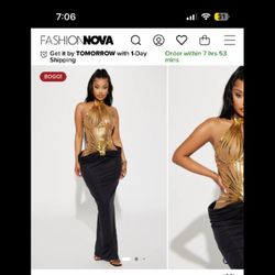 Black And Gold Dress