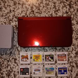 3DS XL "NEW" Nintendo System Console With 8 Games Donkey Kong + Mario 3D Land + Luigis Mansion + Rayman 3D + Lego Star Wars 