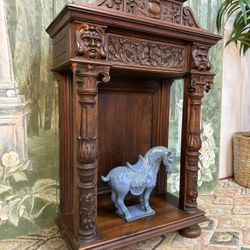 Antique Wood Carved Pedestal Table