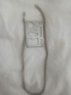 Vintage mex 925 sterling silver foxtail wheat chain