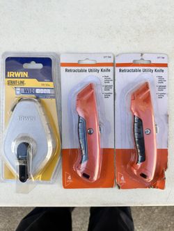 Irwin Straight Line / Chalk Line & 2 Orange Blades 