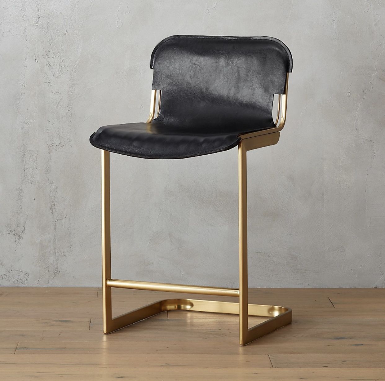 CB2 Brass Rake Counter Stools X 3