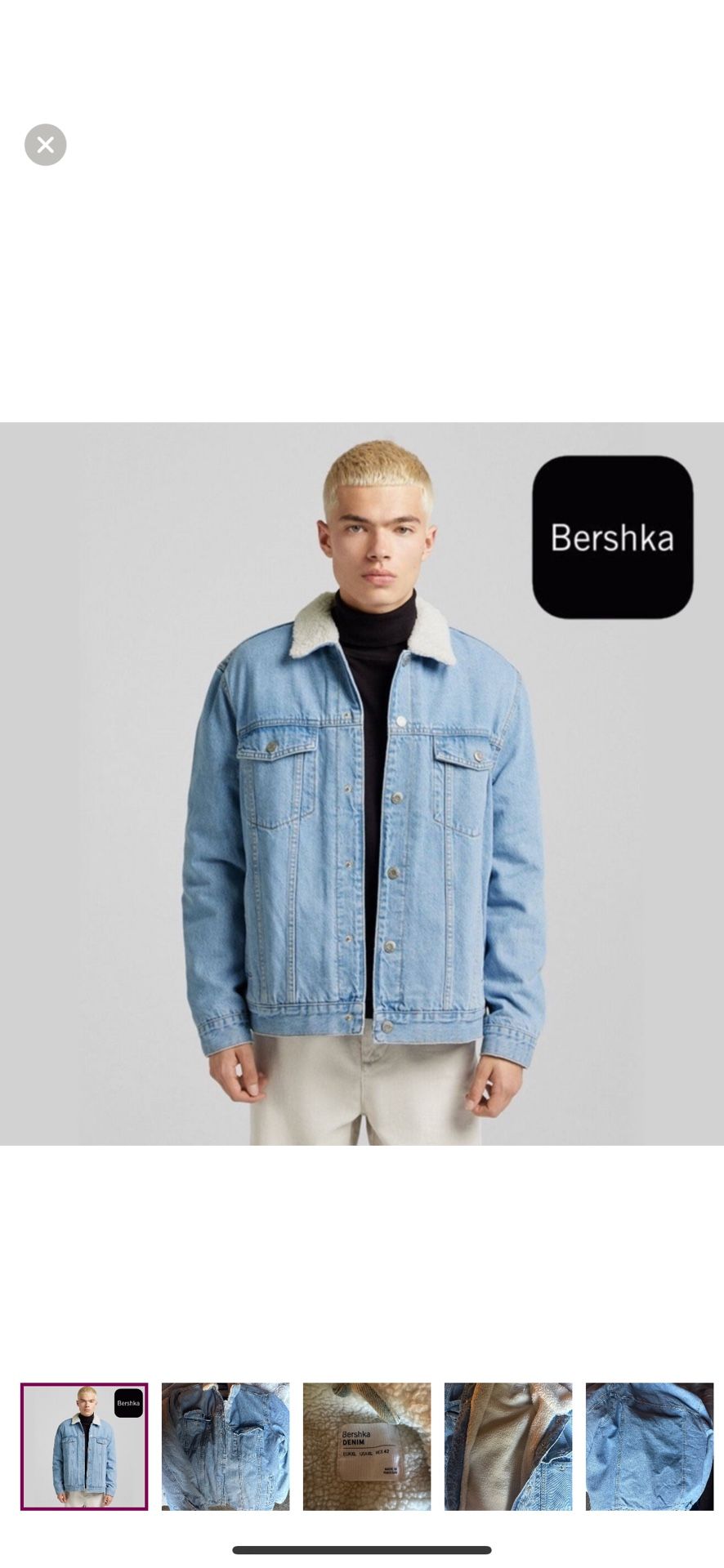 Bershka Denim Jeans Men’s Jacket XL Size 42 RARE FIND
