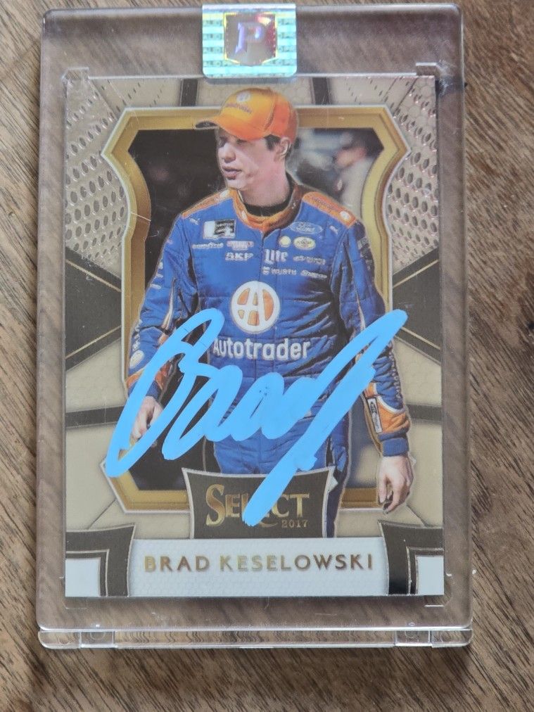 2017 Brad Keselowski Panini Select Racing trading card No. 9 Autographed w/COA Sealed Gem Mint Condition.
