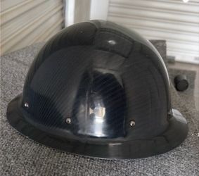 Navy blue carbon fiber hard hat