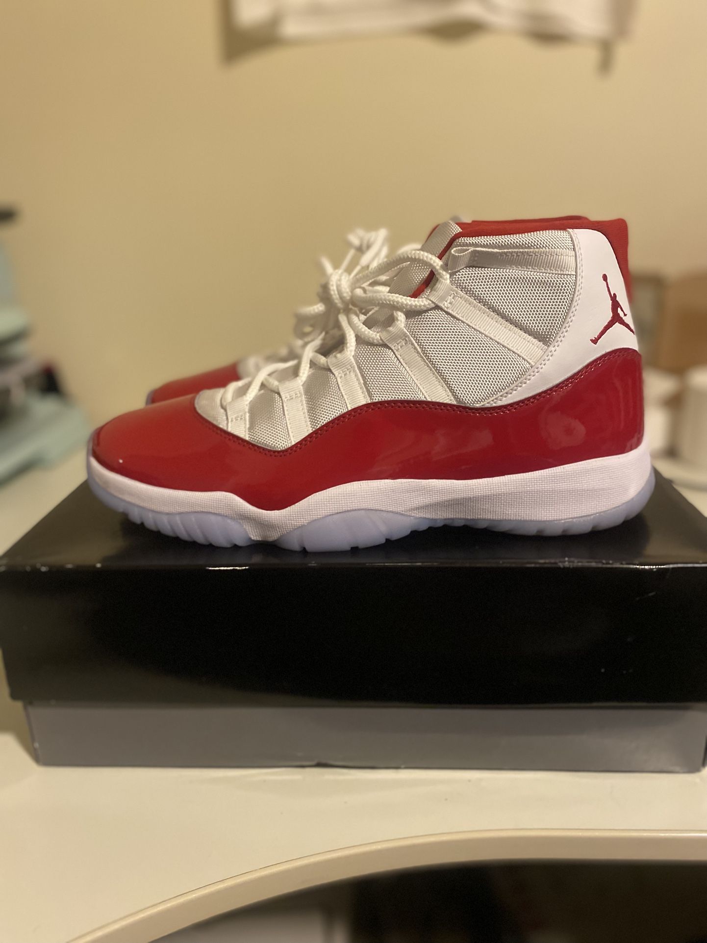 Authentic Jordan 11 High Cherry Red