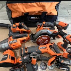 Ridgid 9-Piece Tool Bundle With carry Bag 