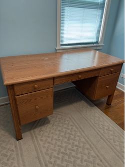 Solid Wooden Desk & Chair