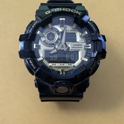 Casio G-shock GA-710GB-1A Black & Gold Wrist Watch for Men | Tough & Stylish
