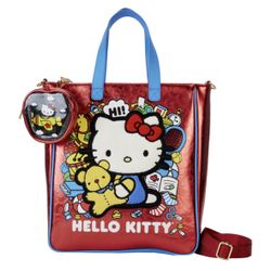 Sanrio Hello Kitty 50th Anniversary Metallic Tote Bag with Coin Bag