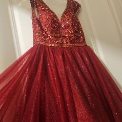 BRIDAL DRESS BURGUNDY 