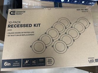 Commercial Electric Value Series 6 in LED Slim Canless - White - (10-Pack)