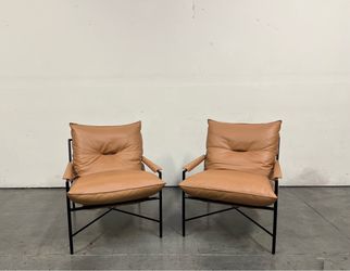 Modrest Modern, Mento Leather Lounge Chairs