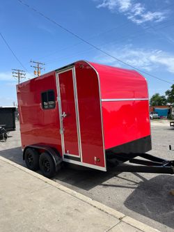 2026 Sky Trailers Enclosed Trailer 6.5x12x7 Red