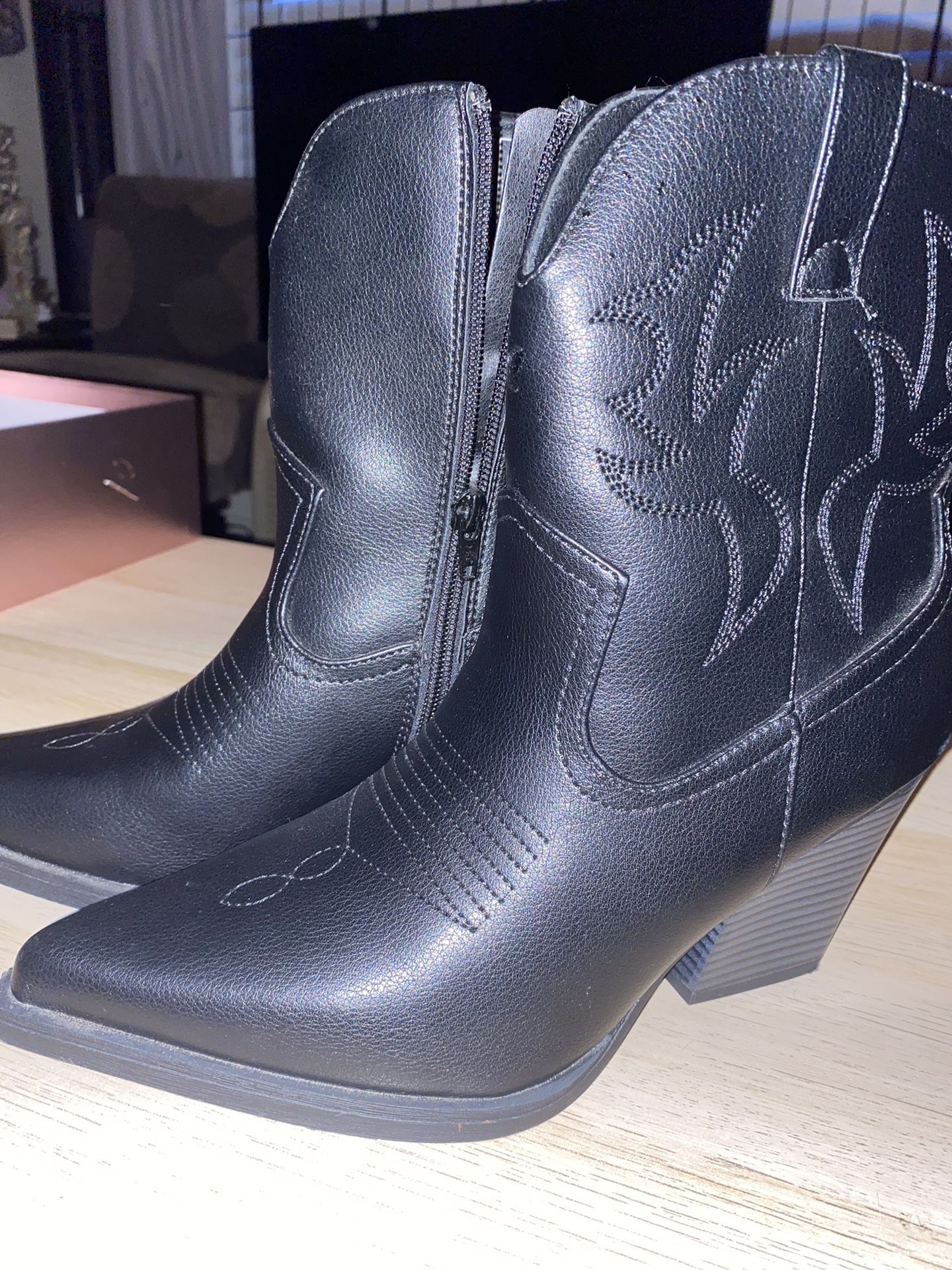 New Leather Cowboy Boots Women Sz10