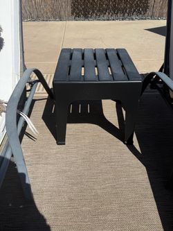 Black Patio Side Table