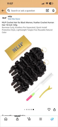 18” MLIP Crochet Hair