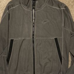 Nike Grey Vintage Washed Bomber Jacket Medium Mens