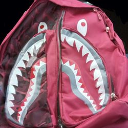 BAPE backpack ….BATHING APE COLOR CAMO SHARK DAY PACK (RED)