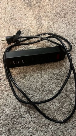 Black Power Strip with USB Ports