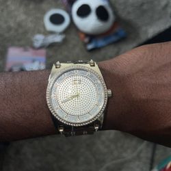 Gold And Rhinestone Watch! 