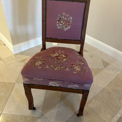 Antique Embroidered Chair 
