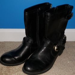 Unisa Black Boots With Buckles 8M 8 Medium 