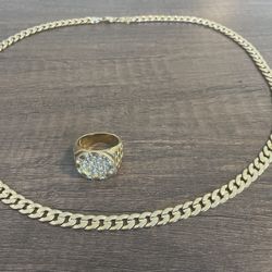 18K Gold Cuban Link Necklace - 22 Inch