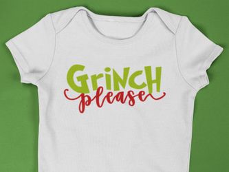 Grinch Please Baby Onesie
