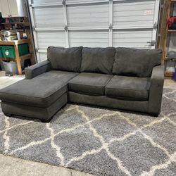 Ashley’s Gray Sectional Sofa with Reversible Chaise — Excellent Condition!