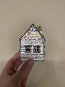 Silver gold blue Christmas tree ornament house decoration