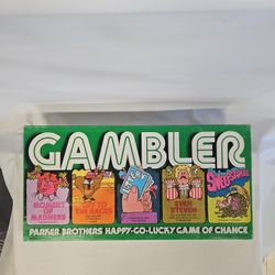 Vintage Gambler Board Game -Parker Bros. No. 49 Happy Go Lucky Game Of Chance I-8159