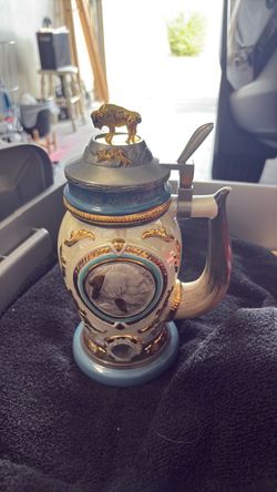 Indian head beer stein
